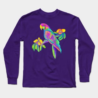 Tropical Bird in pastel Long Sleeve T-Shirt